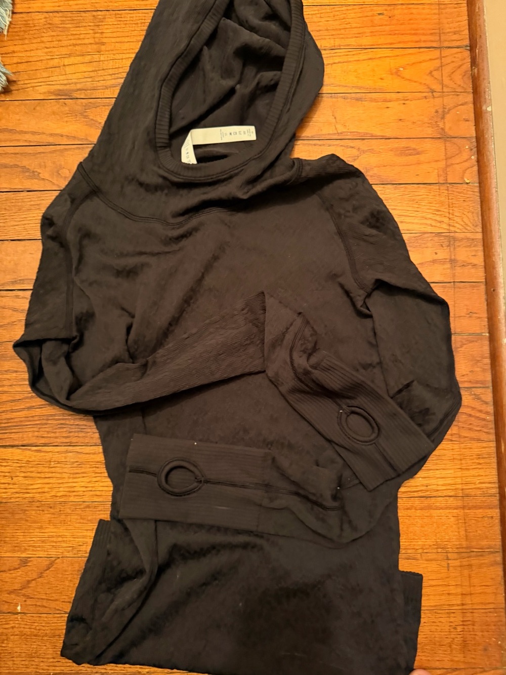 lululemon athletica Black Hooded Women's Pullover Sweatshirt like new